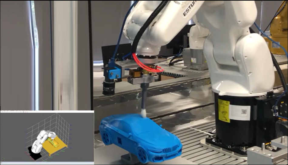 XAVSROP虚实孪生仿真汽车装饰智喷机器人